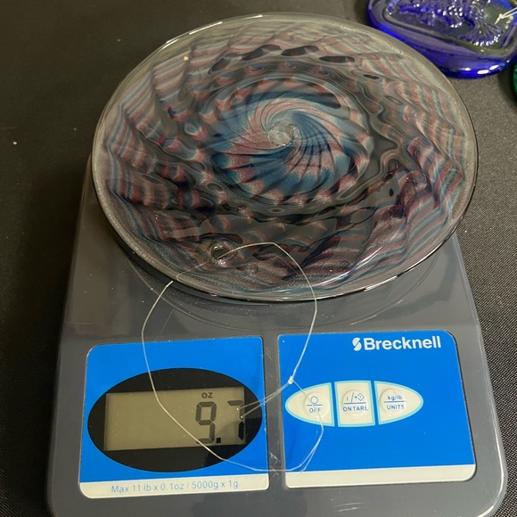 Vintage Y2K art glass suncatcher handmade signed 6.75" - Picture 7 of 7